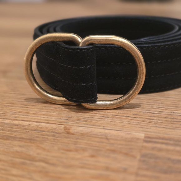 Giorgio Armani Men's Split Leather D Ring Belt